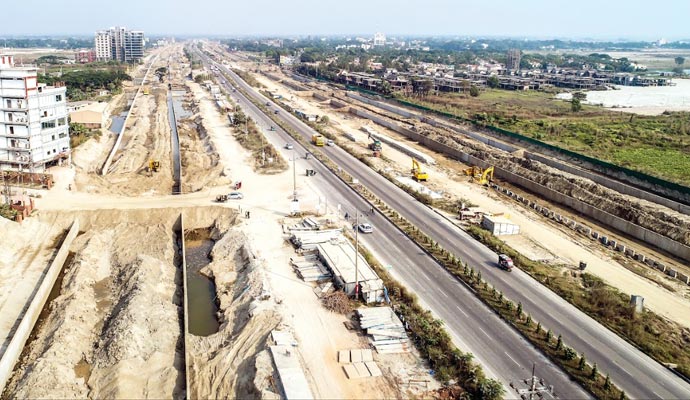 Kuril Purbachal Canal-Link Road and express highways